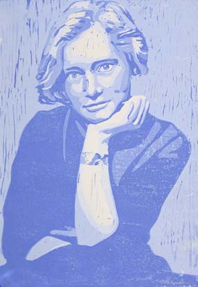 Gertrud Gr&uuml;newald - Linoldruck von Thilo Weckmüller