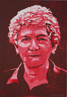 Gertrude Meyer-J&ouml;rgensen - Linoldruck von Thilo Weckmüller