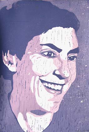 Hildegard Sch&auml;fer - Linoldruck von Thilo Weckmüller