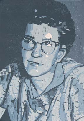 Frida Lauinger - Linoldruck von Thilo Weckmüller